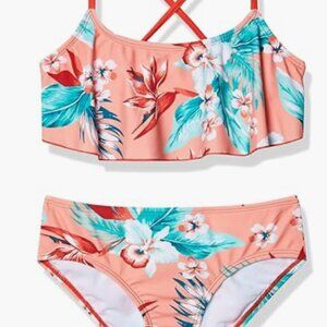 Tropical Floral Kids Bikini Set